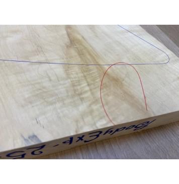 Клён Американский заготовка корпуса Смешанный АА 32х260-210х250х660-640 мм - 2 шт (Уценка-трещина)-10