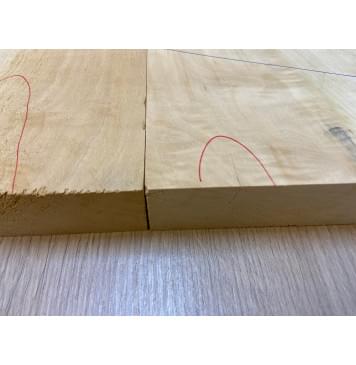 Клён Американский заготовка корпуса Смешанный АА 32х260-210х250х660-640 мм - 2 шт (Уценка-трещина)-11