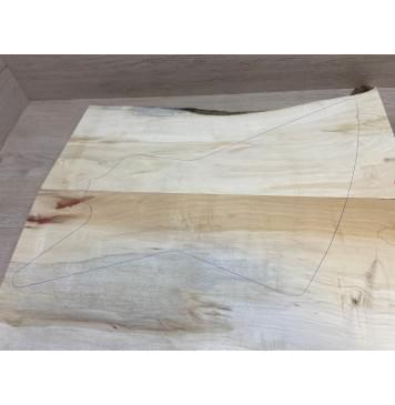 Клён Американский заготовка корпуса Смешанный АА 32х260-210х250х660-640 мм - 2 шт (Уценка-трещина)-12