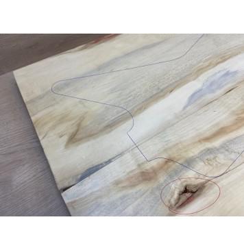 Клён Американский заготовка корпуса Смешанный АА 32х265х640-625 мм - 2 шт (Уценка-трещины)-3