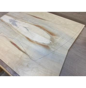 Клён Американский заготовка корпуса Смешанный АА 32х265х640-625 мм - 2 шт (Уценка-трещины)-6