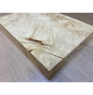 Клён Американский Волнистый заготовка корпуса для Тревел гитары Смешанный А Волна АА 58х312х395 мм -(Массив) Уценка-трещины-2