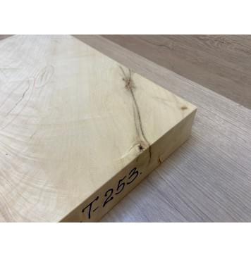 Клён Американский Волнистый заготовка корпуса для Тревел гитары Смешанный А Волна АА 58х312х395 мм -(Массив) Уценка-трещины-8