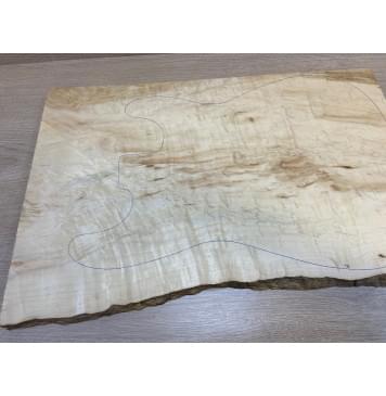 Клён Облачко заготовка на топ Смешанный АА Волна АА 20х360-335х540 мм - (цельный)-3