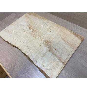 Клён Облачко заготовка на топ Смешанный АА Волна АА 20х360-335х540 мм - (цельный)-4