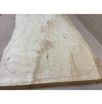 Клён Облачко заготовка на топ Смешанный АА Волна АА 20х360-335х540 мм - (цельный)-5