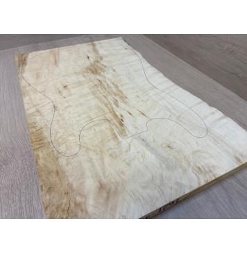 Клён Облачко заготовка на топ Смешанный АА Волна АА 20х360-335х540 мм - (цельный)-8