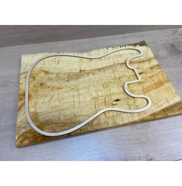 Клён Облачко заготовка на топ Смешанный АА Волна АА 20х360-335х540 мм - (цельный)-0