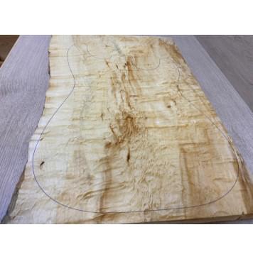 Клён Облачко заготовка на топ Смешанный АА Волна АА 20х360-335х540 мм - (цельный)-15