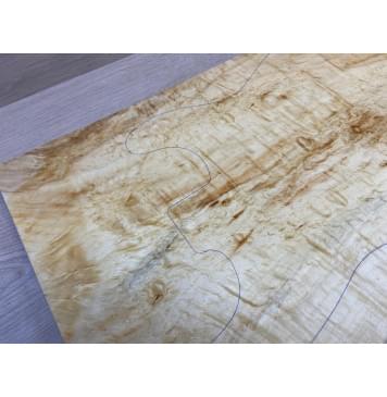 Клён Облачко заготовка на топ Смешанный АА Волна АА 20х360-335х540 мм - (цельный)-17