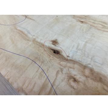 Клён Облачко заготовка на топ Смешанный А Волна АА 25х320-310х560 мм - (цельный)-4