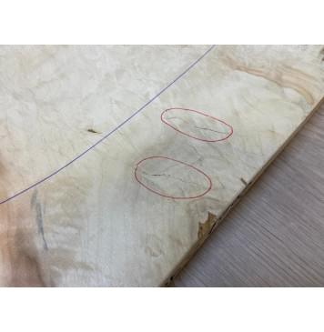 Клён Облачко заготовка на топ Смешанный А Волна АА 25х320-310х560 мм - (цельный)-5