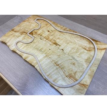 Клён Облачко заготовка на топ Смешанный А Волна АА 25х320-310х560 мм - (цельный)-12