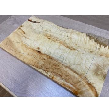 Клён Облачко заготовка на топ Смешанный А Волна АА 25х320-310х560 мм - (цельный)-14