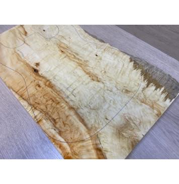 Клён Облачко заготовка на топ Смешанный А Волна АА 25х320-310х560 мм - (цельный)-15