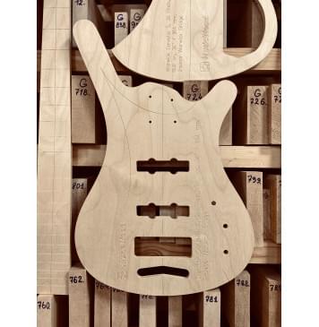 Warwick Corvette 5, 24 Frets, Bolt on, 34" / 864 mm, 2-piece Warwick Bridge, полный комплект для фрезеровки гитары, фанера 8мм-2