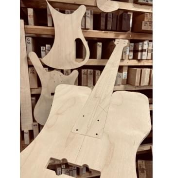 Warwick Corvette 5, 24 Frets, Bolt on, 34" / 864 mm, 2-piece Warwick Bridge, полный комплект для фрезеровки гитары, фанера 8мм-7