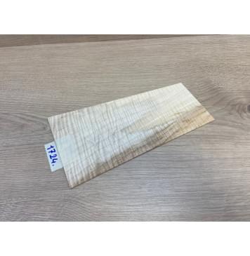 Клён Белый Явор, Волнистый заготовка накладки на головку грифа Радиал АА Волна ААА 2.5х130-90х237 мм-2