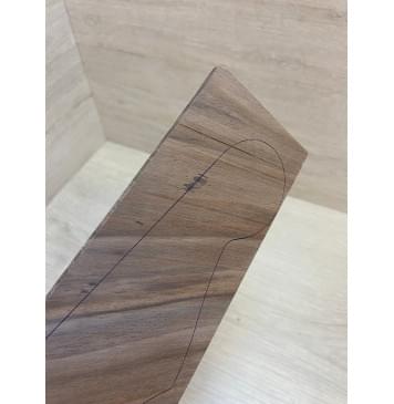 Орех Американский заготовка накладки на головку грифа Смешанный ААА 3х100-75х190 мм-1