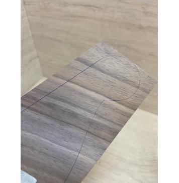 Орех Американский заготовка накладки на головку грифа Смешанный ААА 3х102-77х185-160 мм-0