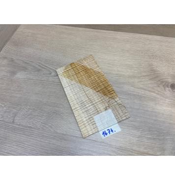 Клён Американский Spalted Волнистый заготовка накладки на головку грифа Радиал ААА Волна ААА 3х120х220-208 мм (стабилизированный)-3