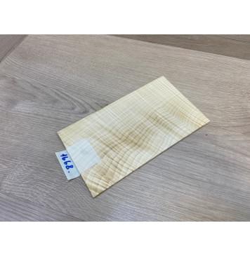 Клён Белый Явор, Волнистый заготовка накладки на головку грифа Смешанный ААА Волна ААА 3.5х125-120х215-210 мм (стабилизированный)-0