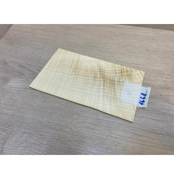 Клён Белый Явор, Волнистый заготовка накладки на головку грифа Смешанный ААА Волна ААА 3.5х125-120х215-210 мм (стабилизированный)-9