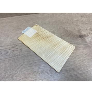 Клён Белый Явор, Волнистый заготовка накладки на головку грифа Смешанный ААА Волна ААА 3.5х125-120х220-215 мм (стабилизированный)-9