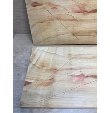 Клён Американский заготовка на топ Радиал АА 19х234х655 мм - 2 шт. (книжкой)-4