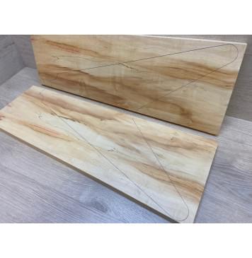 Клён Американский заготовка на топ Смешанный АА 21х224-186х610 мм - 2 шт. (книжкой)-6