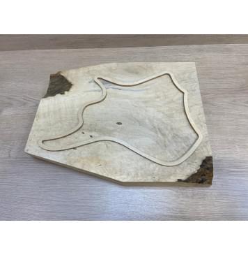 Клён Американский Волнистый заготовка корпуса для Тревел Гитары Тангент АА Волна АА 50х330-237х415-405 мм (массив)-4