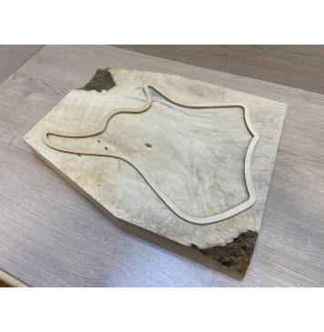 Клён Американский Волнистый заготовка корпуса для Тревел Гитары Тангент АА Волна АА 50х330-237х415-405 мм (массив)-7