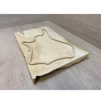 Клён Американский Волнистый заготовка корпуса для Тревел Гитары под заливку Смешанный АА Волна АА 35.5х280-260х425 мм (массив)-8