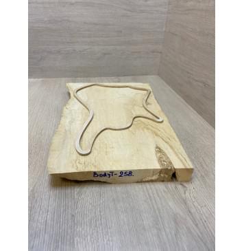 Клён Американский Волнистый заготовка корпуса для Тревел Гитары под заливку Смешанный АА Волна АА 35.5х280-260х425 мм (массив)-7