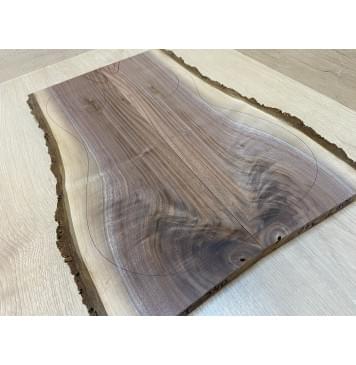 Орех Американский Заболонь заготовка на топ для Тревел гитары Смешанный АА 20х167-140х505 мм - 2 шт (книжкой) АКЦИЯ-2