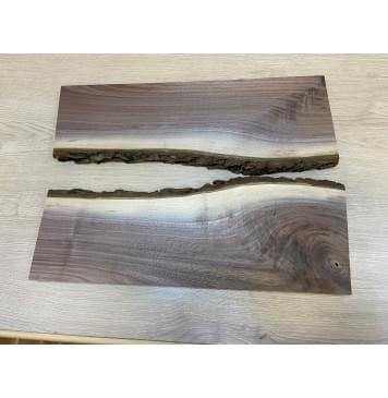 Орех Американский Заболонь заготовка на топ для Тревел гитары Смешанный АА 20х167-140х505 мм - 2 шт (книжкой) АКЦИЯ-5