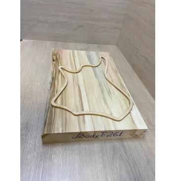 Клён Американский заготовка корпуса для Тревел гитары Тангент АА 45х283х450 мм - (Массив) АКЦИЯ-4