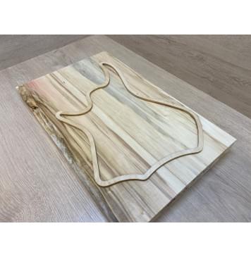 Клён Американский заготовка корпуса для Тревел гитары Тангент АА 45х283х450 мм - (Массив) АКЦИЯ-8