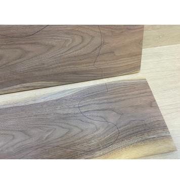 Орех Американский Заболонь заготовка на топ Тангент А 8х170-160х530 мм - 2 шт (книжкой) АКЦИЯ-8