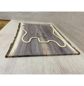 Орех Американский Заболонь заготовка на топ Тангент АА 9.5х175-165х550 мм - 2 шт (книжкой) АКЦИЯ-2