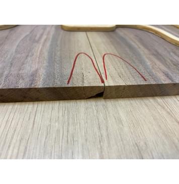 Орех Американский Заболонь заготовка на топ Тангент АА 9.5х175-165х550 мм - 2 шт (книжкой) АКЦИЯ-1