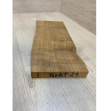 Клён Печёный Волнистый 180гр заготовка на топ для Тревел гитары Радиал А Волна АА 26.5х140х350 мм (1шт под распил) Уценка-сучки,трещина-2