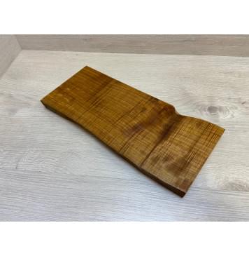 Клён Печёный Волнистый 180гр заготовка на топ для Тревел гитары Радиал А Волна АА 26.5х140х350 мм (1шт под распил) Уценка-сучки,трещина-8