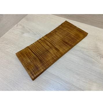 Клён Печёный Волнистый 180гр заготовка на топ для Тревел гитары Радиал А Волна ААА 17.5х157-145х360 мм (1шт под распил) Уценка-сучок-11