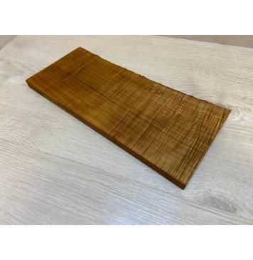 Клён Печёный Волнистый 180гр заготовка на топ для Тревел гитары Радиал А Волна ААА 17.5х157-145х360 мм (1шт под распил) Уценка-сучок-9