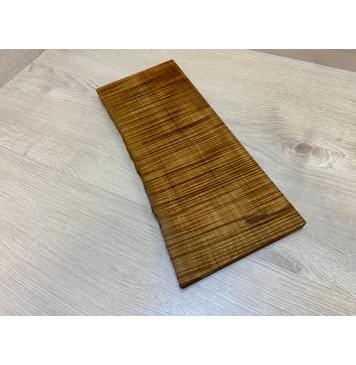 Клён Печёный Волнистый 180гр заготовка на топ для Тревел гитары Радиал А Волна ААА 17.5х157-145х360 мм (1шт под распил) Уценка-сучок-12