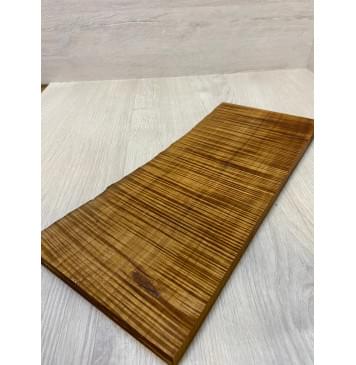 Клён Печёный Волнистый 180гр заготовка на топ для Тревел гитары Радиал А Волна ААА 17.5х157-145х360 мм (1шт под распил) Уценка-сучок-7