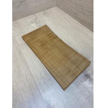 Клён Печёный Волнистый 180гр заготовка на топ для Тревел гитары Радиал А Волна ААА 17.5х160-145х335 мм (1шт под распил) Уценка-сучок-6