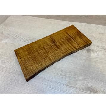 Клён Печёный Волнистый 180гр заготовка на топ для Тревел гитары Радиал А Волна ААА 17.5х160-145х335 мм (1шт под распил) Уценка-сучок-0