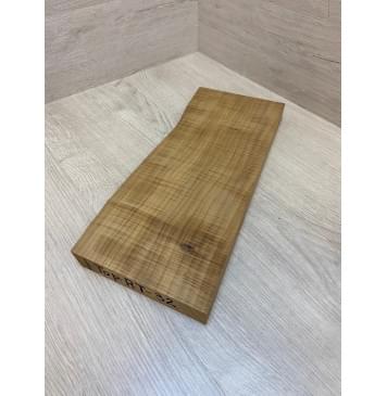 Клён Печёный Волнистый 180гр заготовка на топ для Тревел гитары Радиал А Волна ААА 26.5х142-135х355 мм (1шт под распил) Уценка-сучок-3